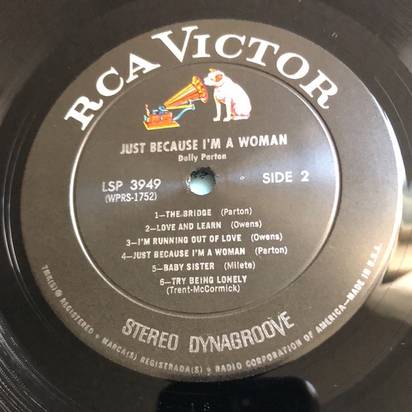 Dolly Parton Just Because I'm A Woman Vinyl Lp '68 - Picture 8 of 9